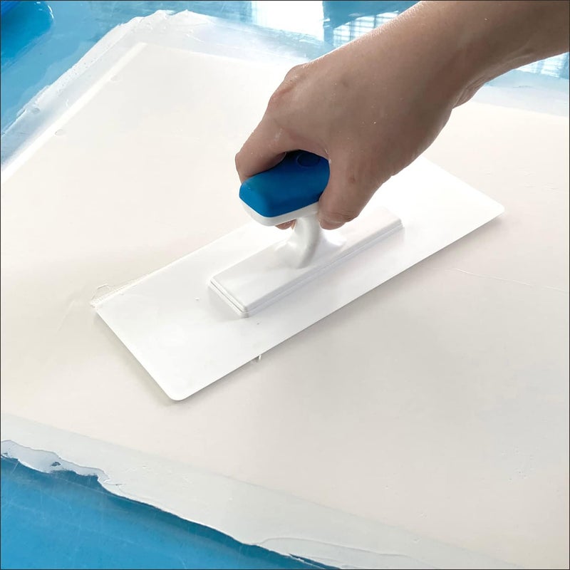 Hanroy Plastic Trowel with Blue Comfortable Grip Handle, Includes 4" x 9.5'' Finishing Trowels, Lightweight Mounting Suitable for Scrape,Plastering and Paint Walls(D1147F) - Image 3